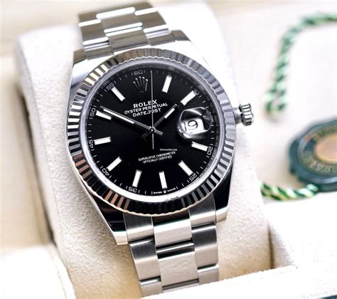 rolex datejust black on wrist|Rolex Datejust 41mm black.